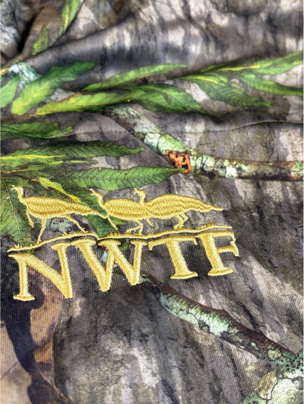 NWTF Mossy Oak Obsession Camo 1/4 Zip Pullover XXL Hunting Performance - Picture 2 of 6